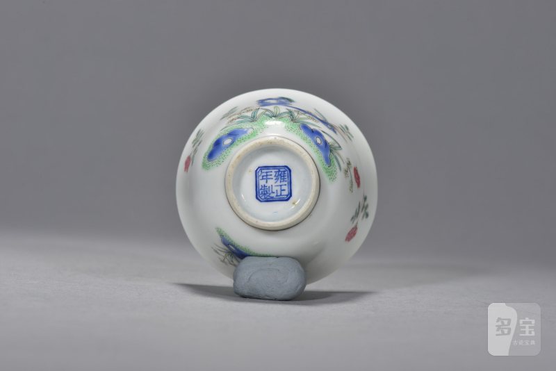 民国 粉彩花神杯 - 图4